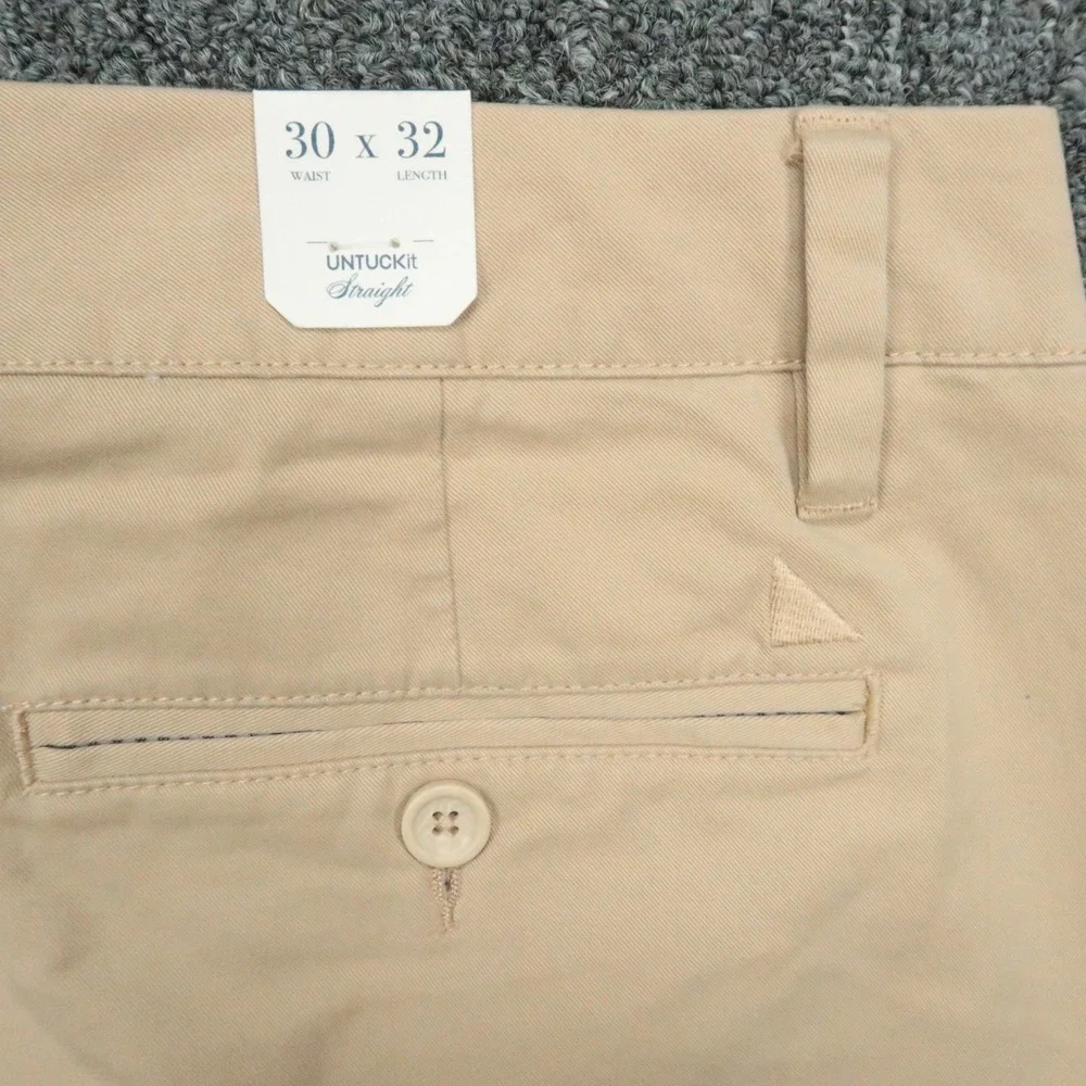 UNTUCKit Pants Mens 30x32 Khaki Tan Clair Chino‎ Stretch Straight Fit Trouser